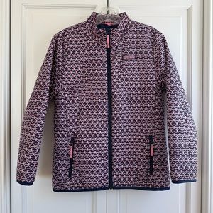 Vineyard Vines Girls Large (14) Whaletail Lightweight Puffer Mountain Jacket Zip